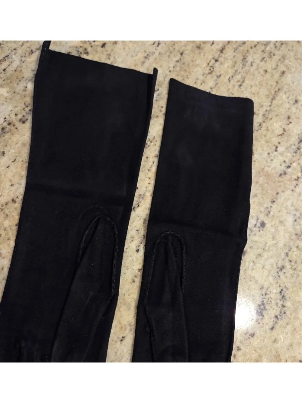 Vintage Womens Size S 6.5 Black Suede Formal 13